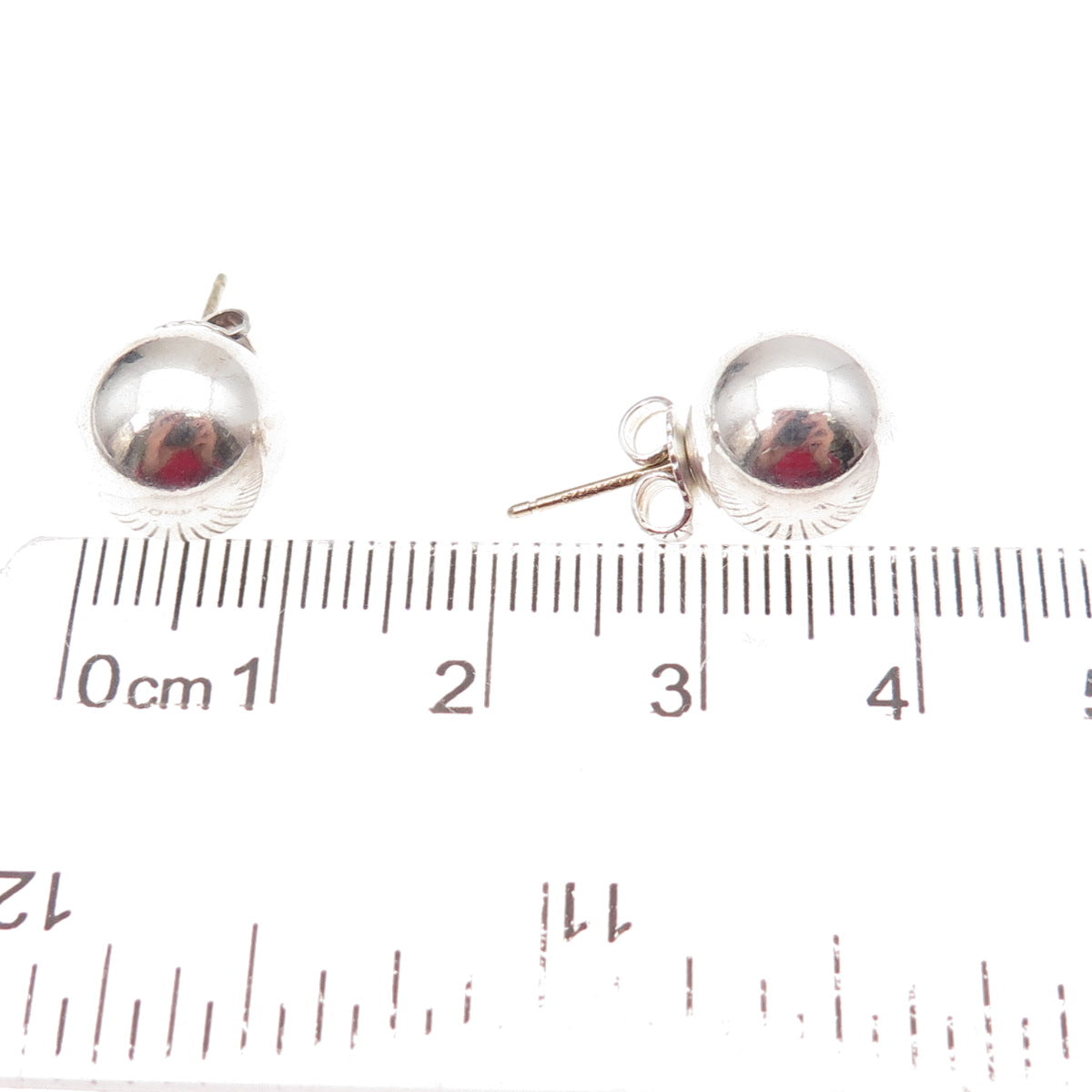 Tiffany & Co. 925 Sterling Silver Vintage HardWear 10mm Ball Stud Earrings