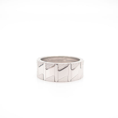 925 Sterling Silver Neos Striped Band Ring Size 7.5