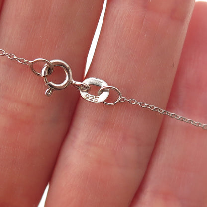 Chuck Clemency 925 Sterling Silver Real Tanzanite Cable Chain Necklace 20"