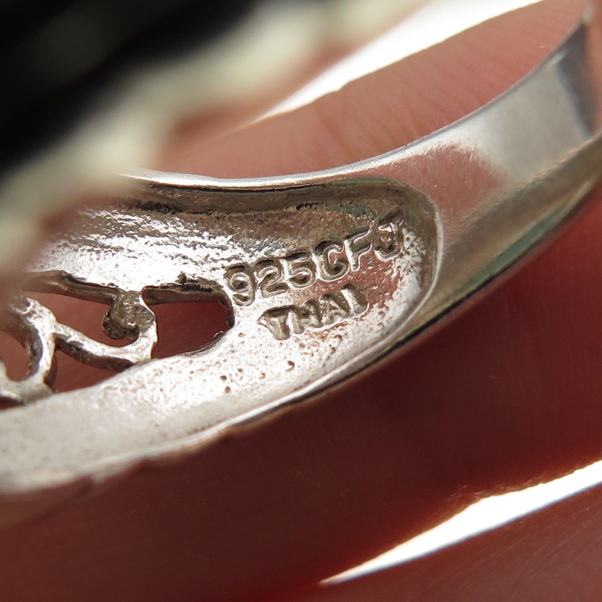 Collins Fine Jewelry Sterling Silver Vintage Real Tyrone Turquoise Ring Size 8