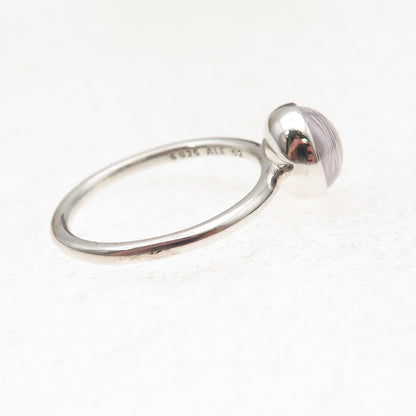 Pandora Sterling Silver Clear Crystal April Birthstone Droplet Ring Size 6.25