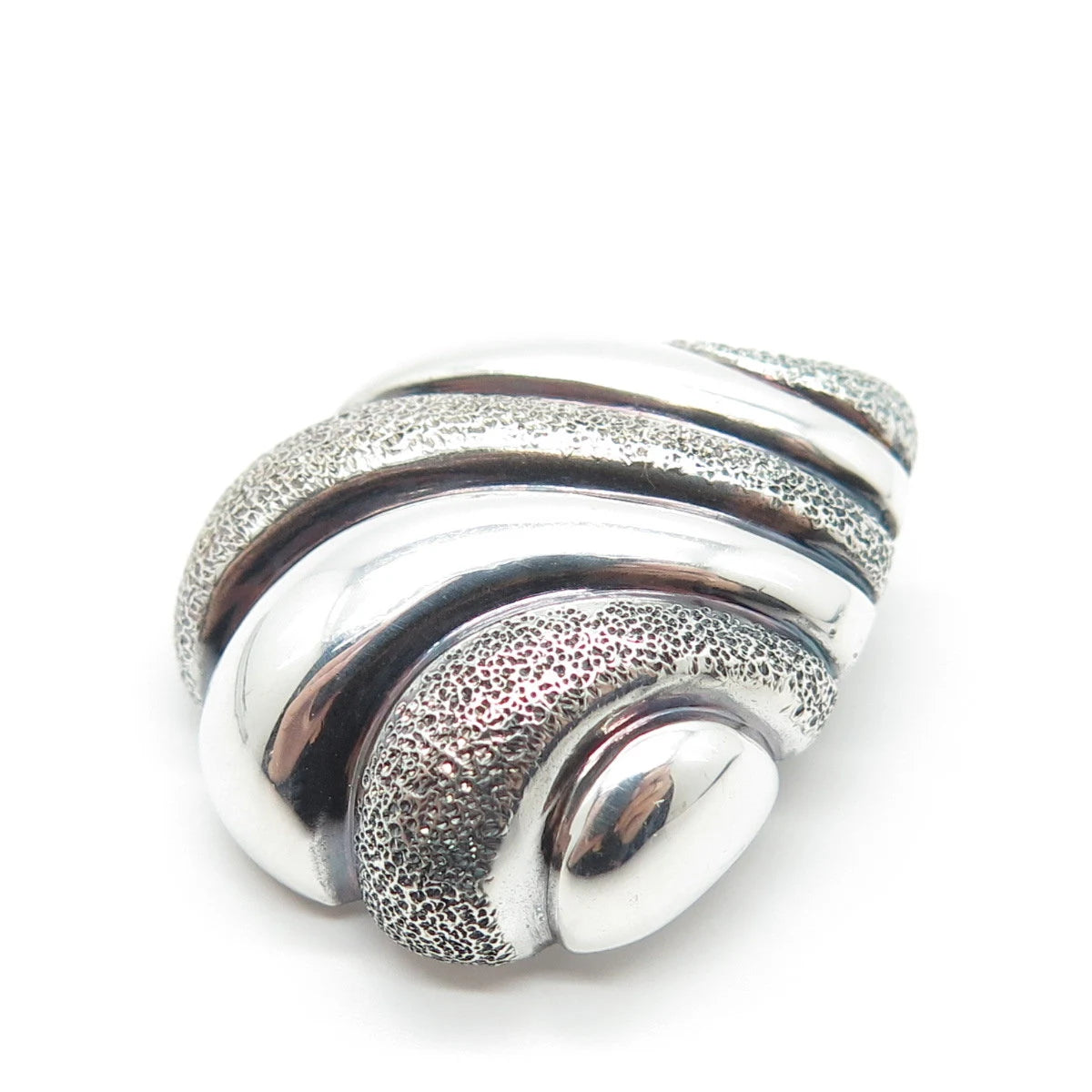 925 Sterling Silver Vintage Italy Milor Ribbed Pendant