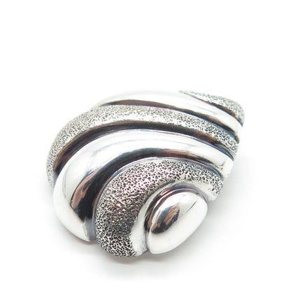 925 Sterling Silver Vintage Italy Milor Ribbed Pendant