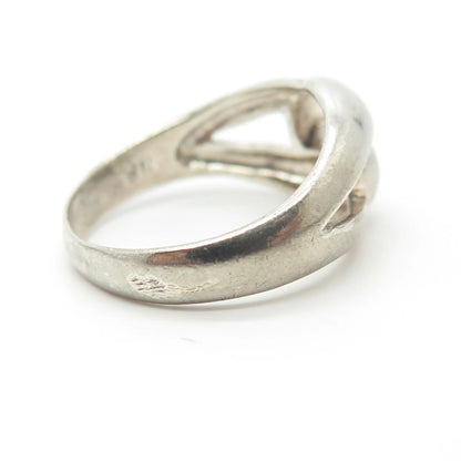 925 Sterling Silver Vintage Chapal Zenray Modernist Ring Size 6