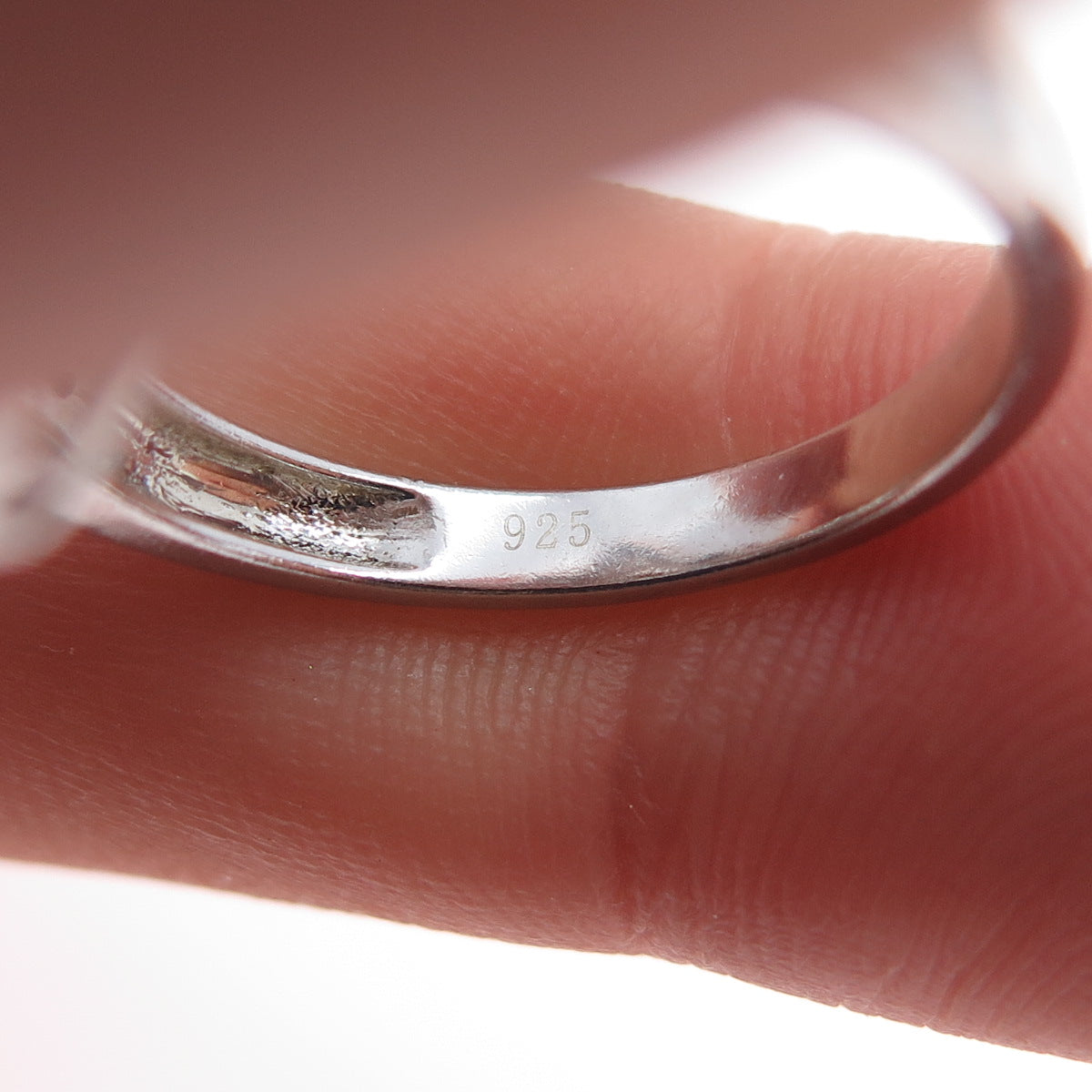 JANE SEYMOUR 925 Sterling Silver Real Peridot & White Topaz Ring Size 6.75