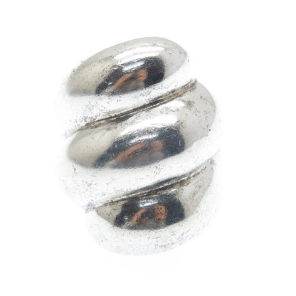 925 Sterling Silver Vintage Mexico Modernist Oxidized Ring Size 7.5