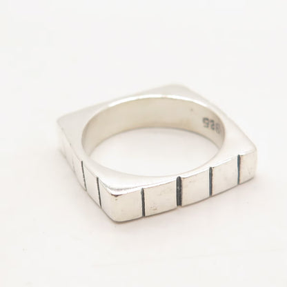 925 Sterling Silver Vintage Etched Band Ring Size 9