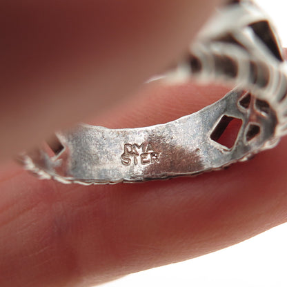 Dallas Museum of Art 925 Sterling Silver Vintage X-Shape Ring Size 6.25