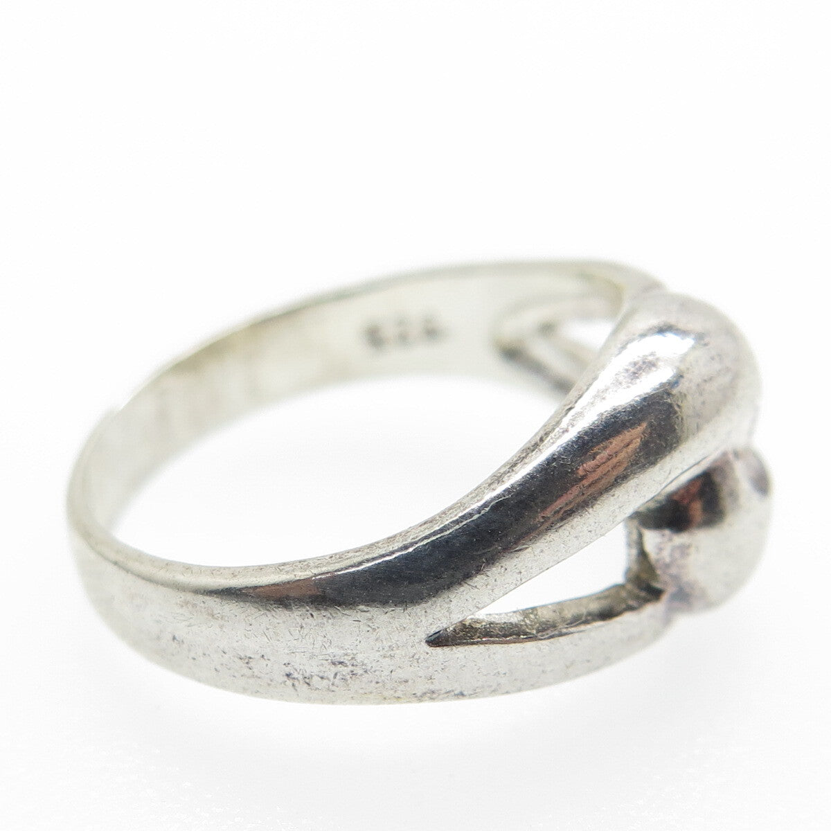 CHAPAL ZENRAY 925 Sterling Silver Vintage Interlocked Ring Size 7.25
