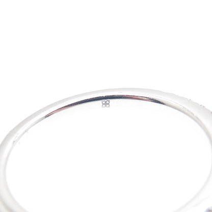 925 Sterling Silver Round-Cut Shaped C Z Engagement Ring Size 7.25