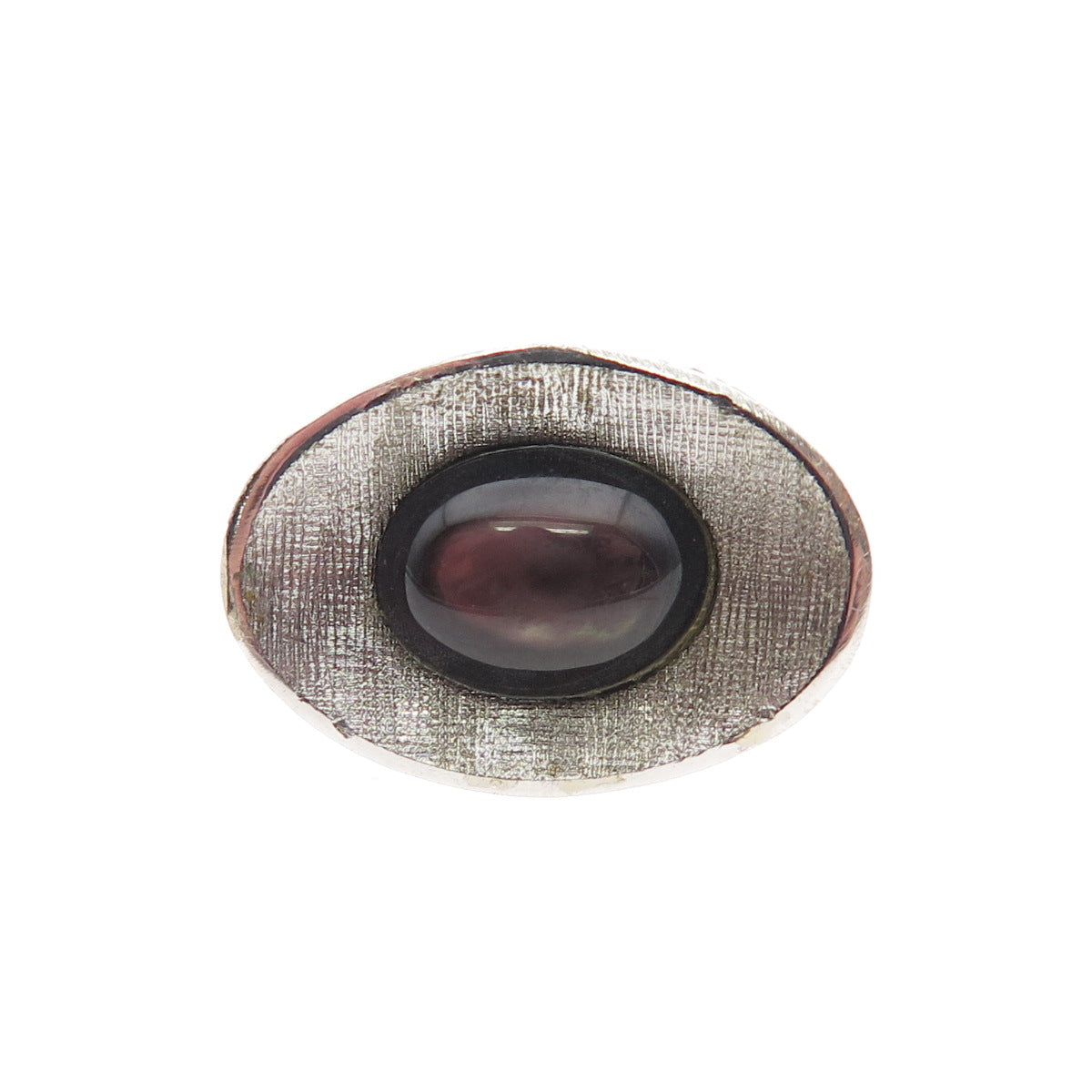 JML Diplomat 925 Sterling Silver Vintage Real Abalone Shell Tie Tack / Lapel Pin