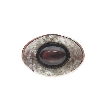 JML Diplomat 925 Sterling Silver Vintage Real Abalone Shell Tie Tack / Lapel Pin