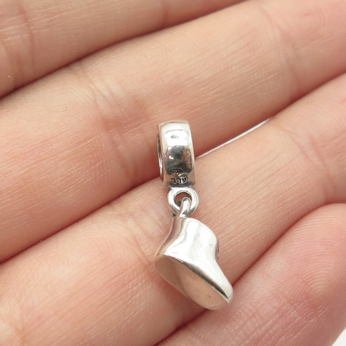 Pandora 925 Sterling Silver & Gold Plated C Z Shoe Dangle Charm