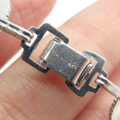 W. E. RICHARDS 925 Sterling Silver Vintage Oval Link Bracelet 7"