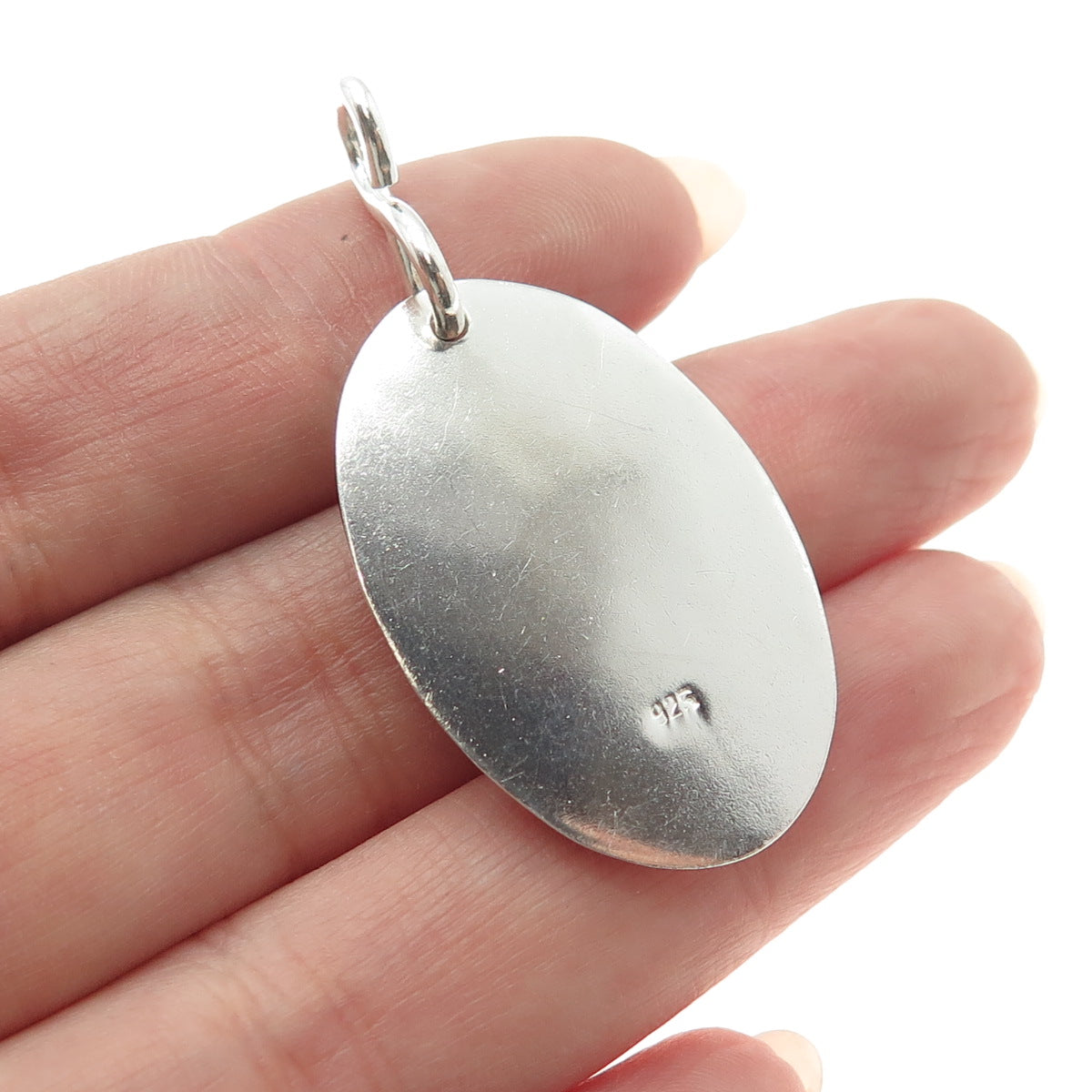 925 Sterling Silver Vintage Praying Pope Religious Medal Pendant