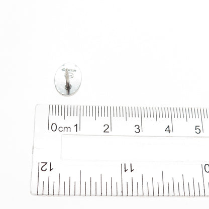 925 Sterling Silver Vintage Rhinestone Tie Tack / Lapel Pin