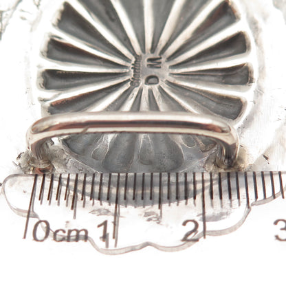 Daniel Martinez Navajo Old Pawn 925 Sterling Silver Vintage Concho Belt Buckle