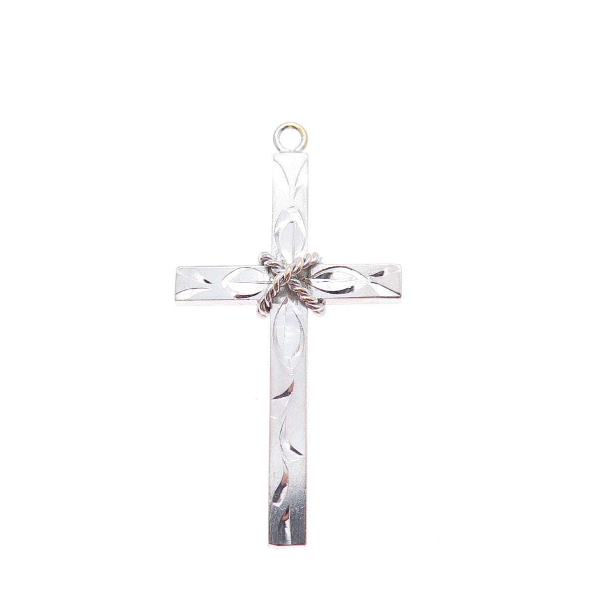 925 Sterling Silver Vintage Cross Religious Charm Pendant