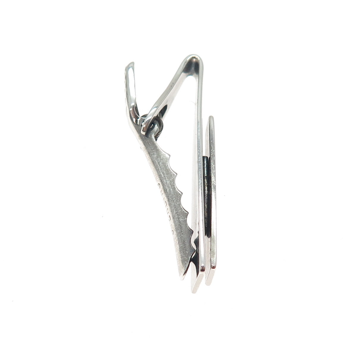 925 Sterling Silver Vintage Engraved Tie Clip