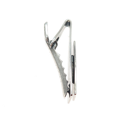 925 Sterling Silver Vintage Engraved Tie Clip