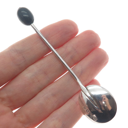 ADIE BROTHERS 925 Sterling Antique 1929 Birmingham Bakelite Coffee Bean Spoon