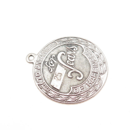 Forstner Sterling Silver Vintage To an Angel for 25 Years of Happiness Pendant