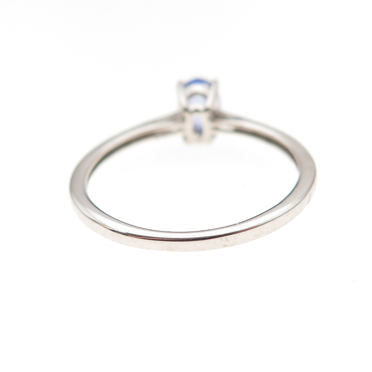 Chuck Clemency 925 Sterling Silver Real Oval-Cut Tanzanite Ring Size 7.25