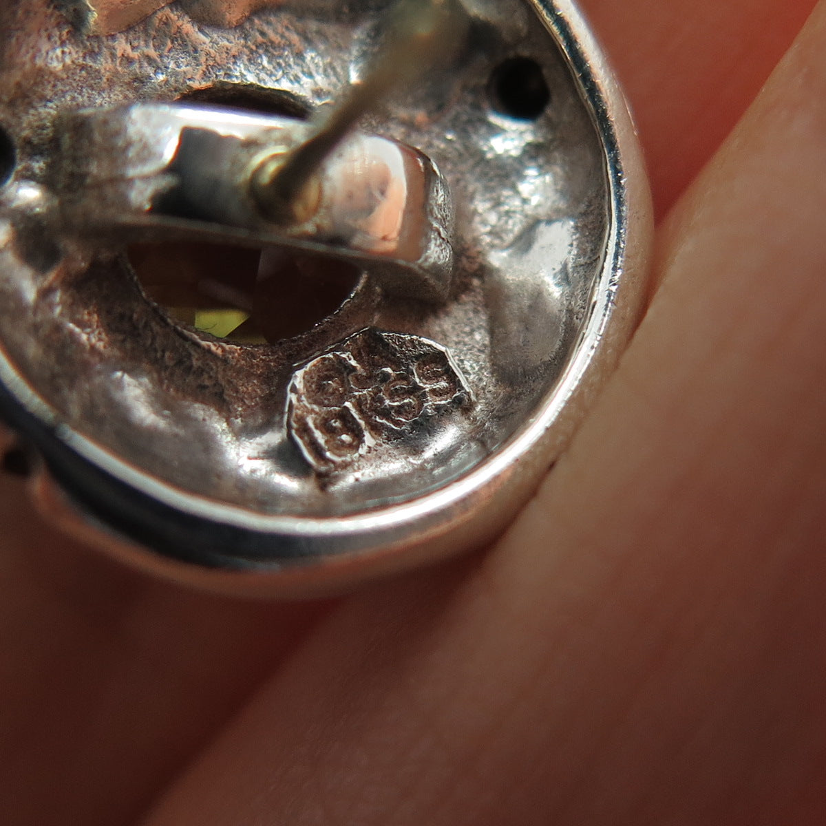 John Atencio 18K Gold 925 Sterling Vintage Real Lemon Citrine Modernist Earrings