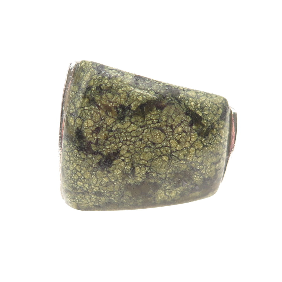 Chapal Zenray 925 Sterling Silver Vintage Real Snakeskin Jasper Ring Size 6.5