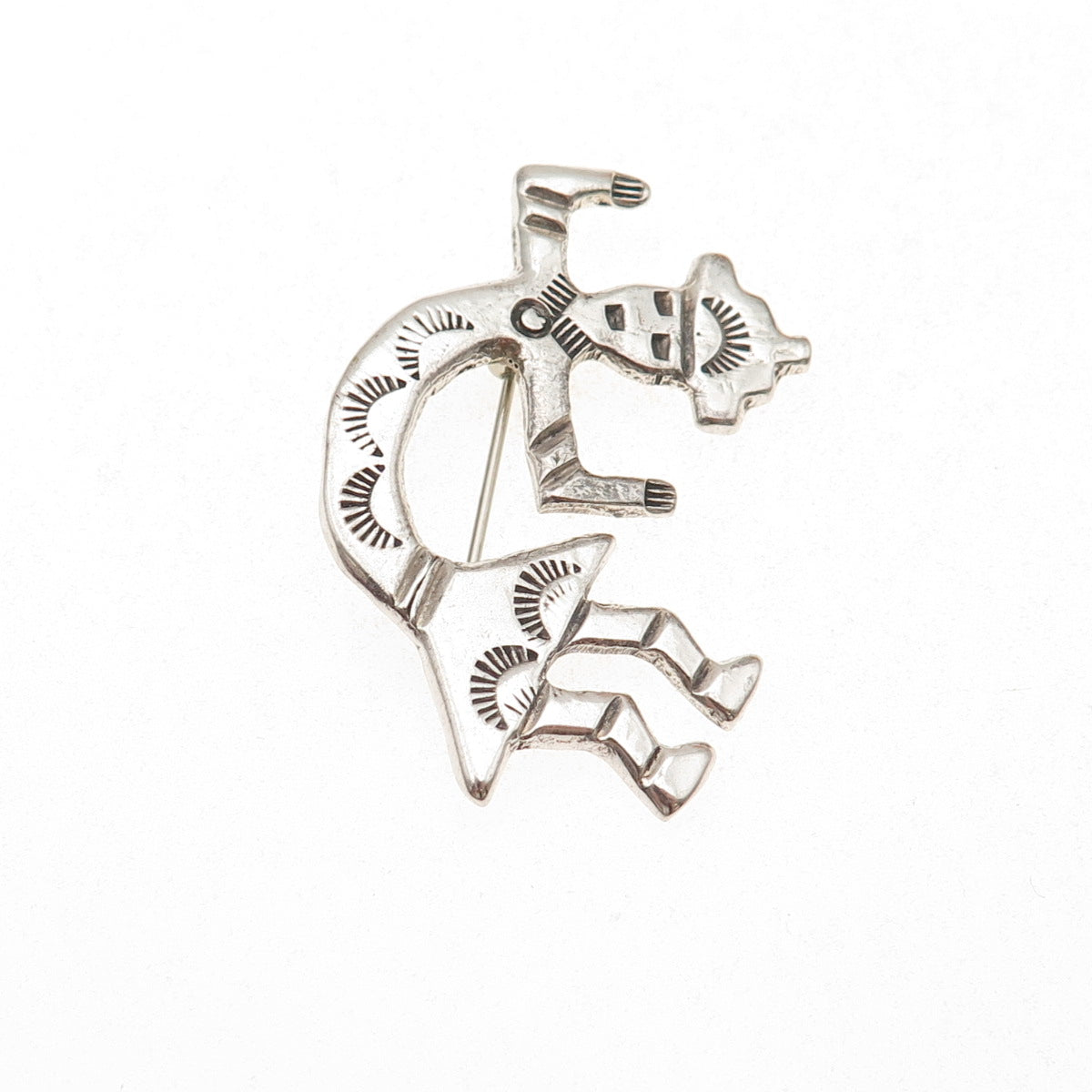 Sherry Sandoval Navajo Old Pawn Sterling Silver Vintage Kachina Doll Pin Brooch
