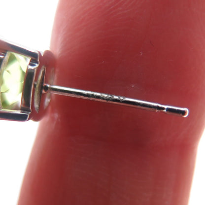 925 Sterling Silver Real Topaz Peridot Amethyst Interchangeable Jacket Earrings