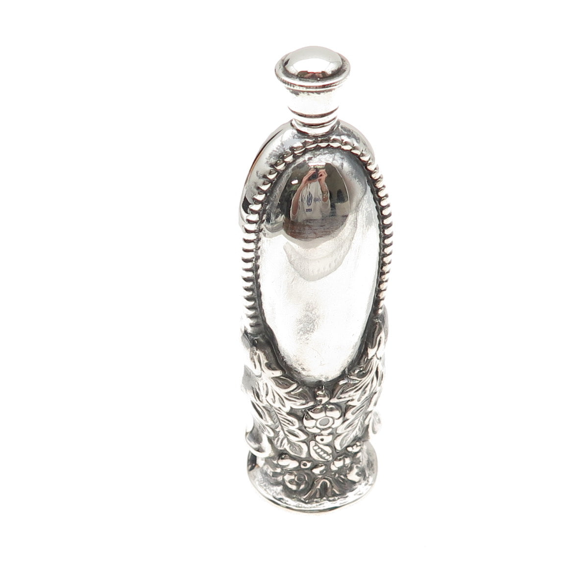 Ari D Norman 925 Sterling Silver Vintage 1997 London Floral Perfume Bottle