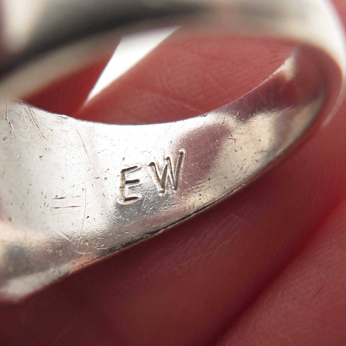 Metal Arts 925 Sterling Silver Antique Art Deco Oxidized Signet Ring Size 6