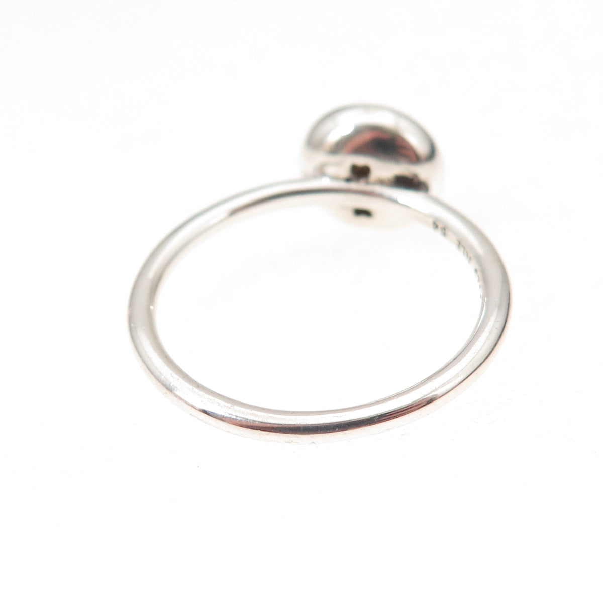 Pandora 925 Sterling Silver Faux Pearl Droplet Ring Size 7