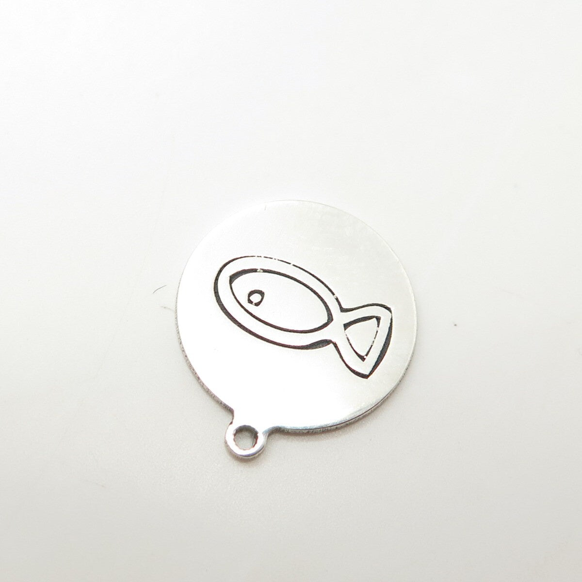 925 Sterling Silver USA Two In Town Fish Charm Pendant