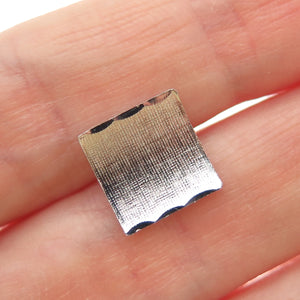 JML Diplomat 925 Sterling Silver Vintage Wavy Square Lapel Pin