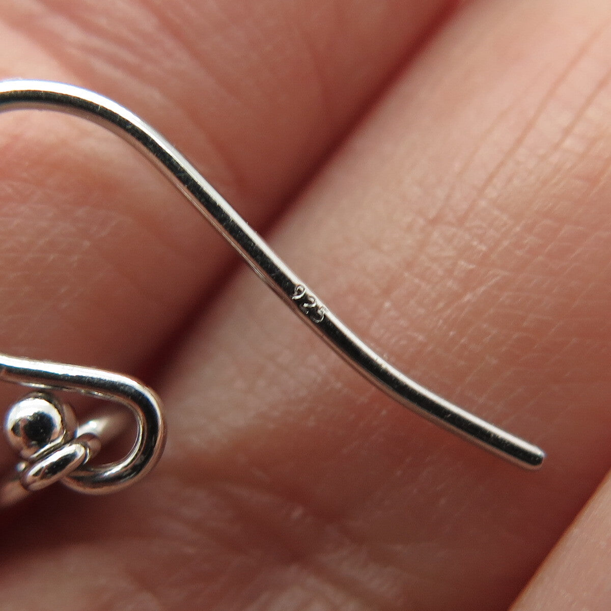 925 Sterling Silver Infinity Modernist Dangle Earrings