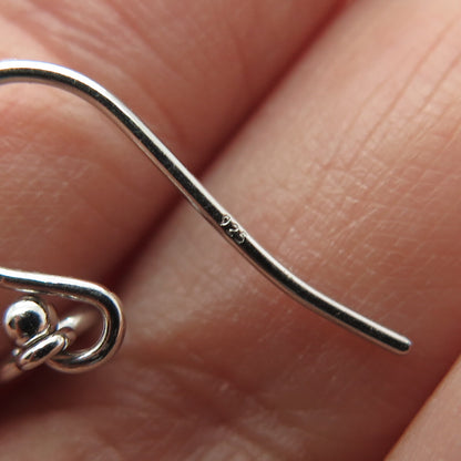 925 Sterling Silver Infinity Modernist Dangle Earrings