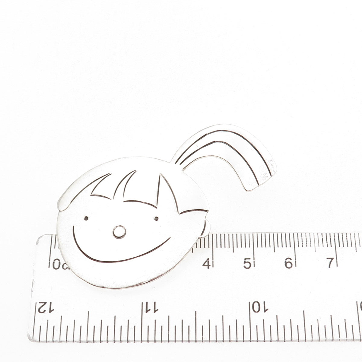 925 Sterling Silver Vintage Mexico Girl Cartoon Character Pin Brooch