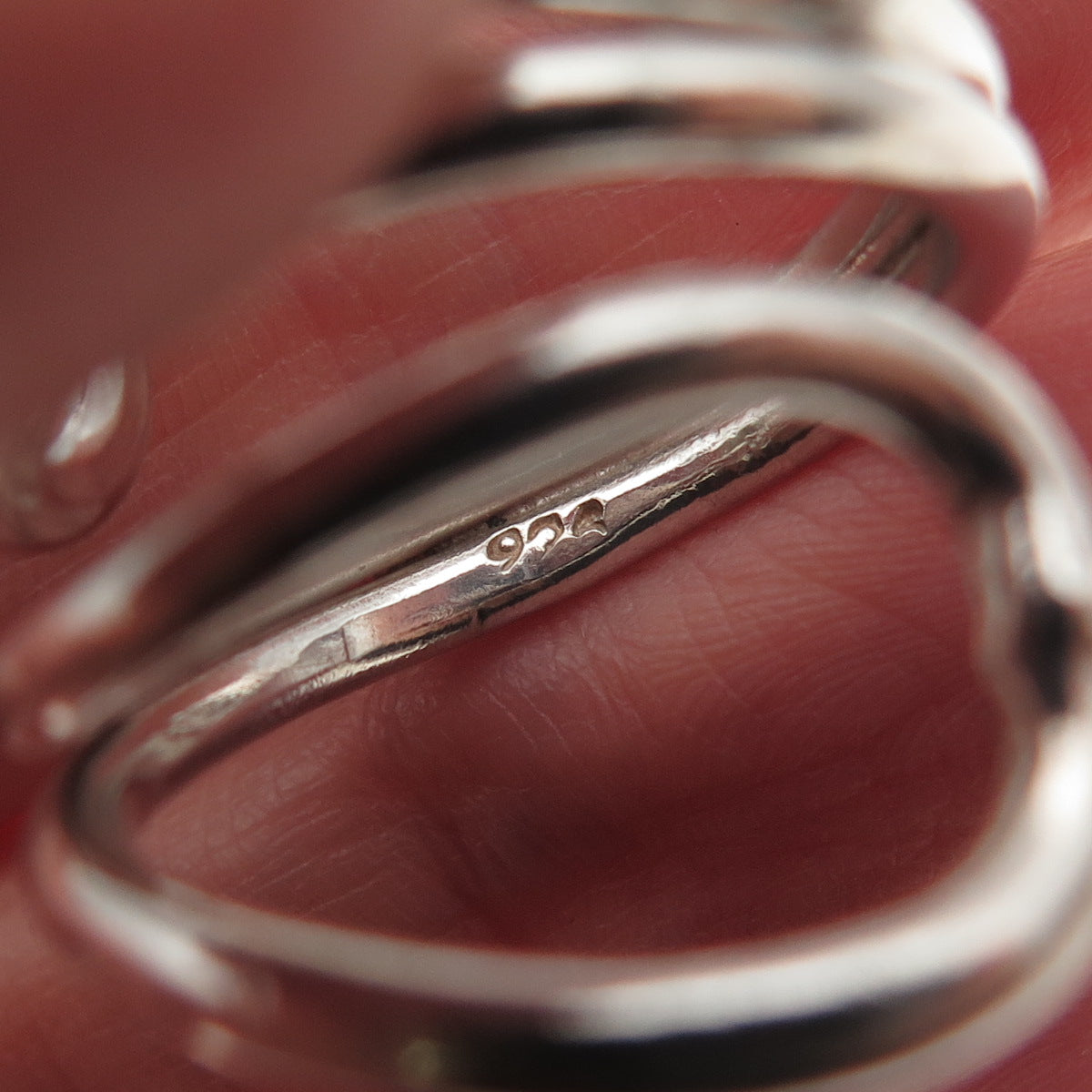 925 Sterling Silver Vintage Modernist Adjustable Bypass Ring Size 8.25
