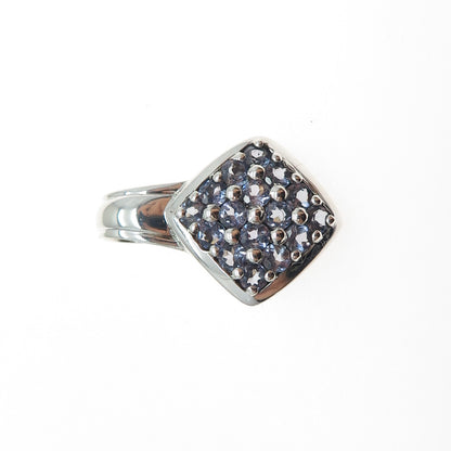 CHUCK CLEMENCY 925 Sterling Silver Real Round-Cut Iolite Mini Charm Pendant