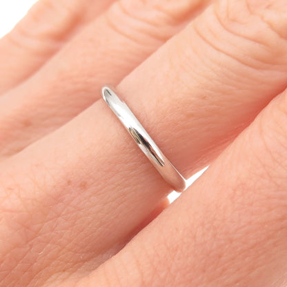 925 Sterling Silver Vintage Classic Wedding Band Ring Size 6