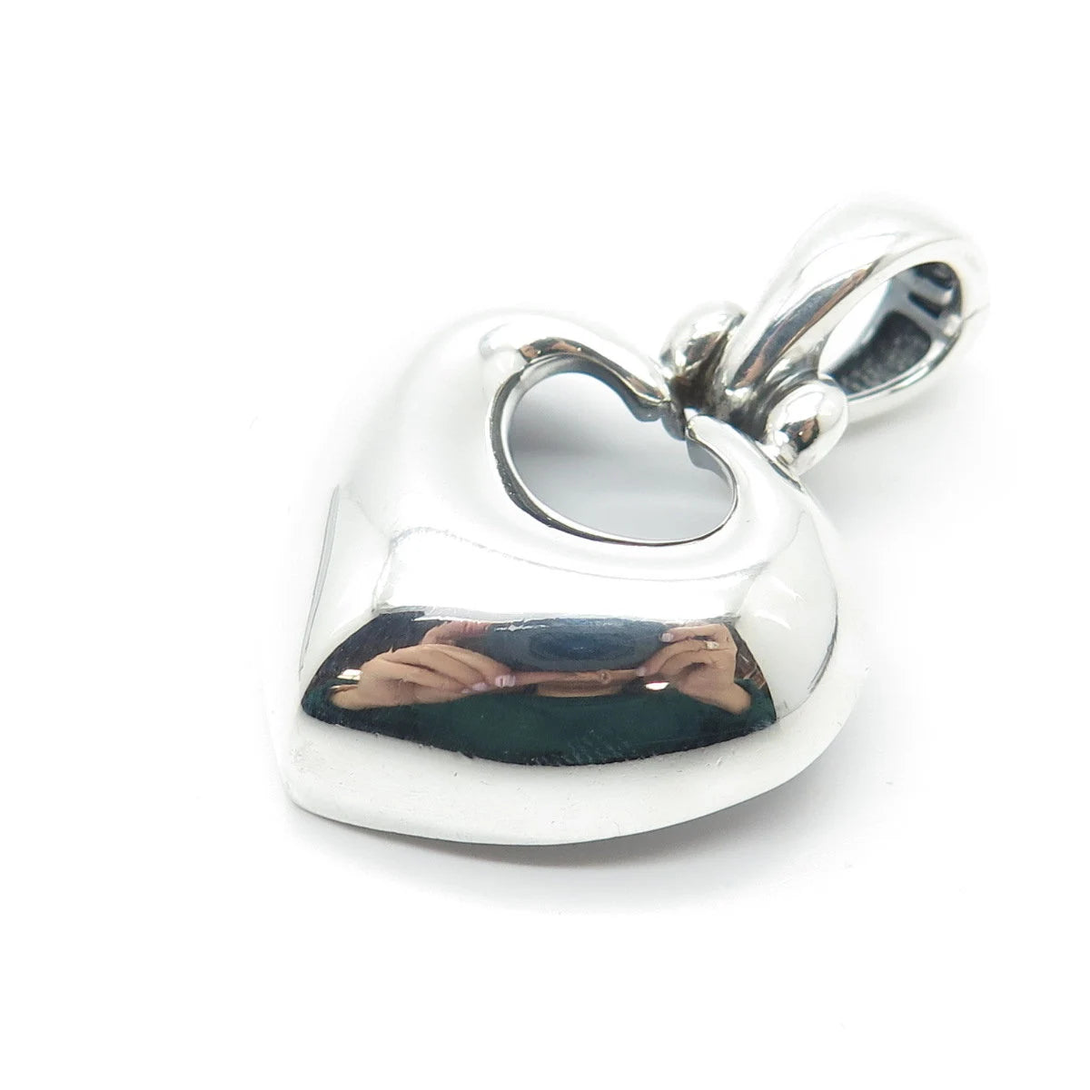 925 Sterling Silver Vintage J. Esposito Heart Pendant