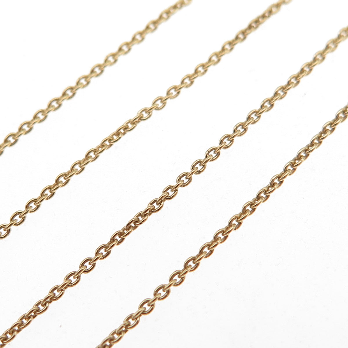 925 Sterling Silver Gold Plated Italy Cable Chain Necklace 19-20"