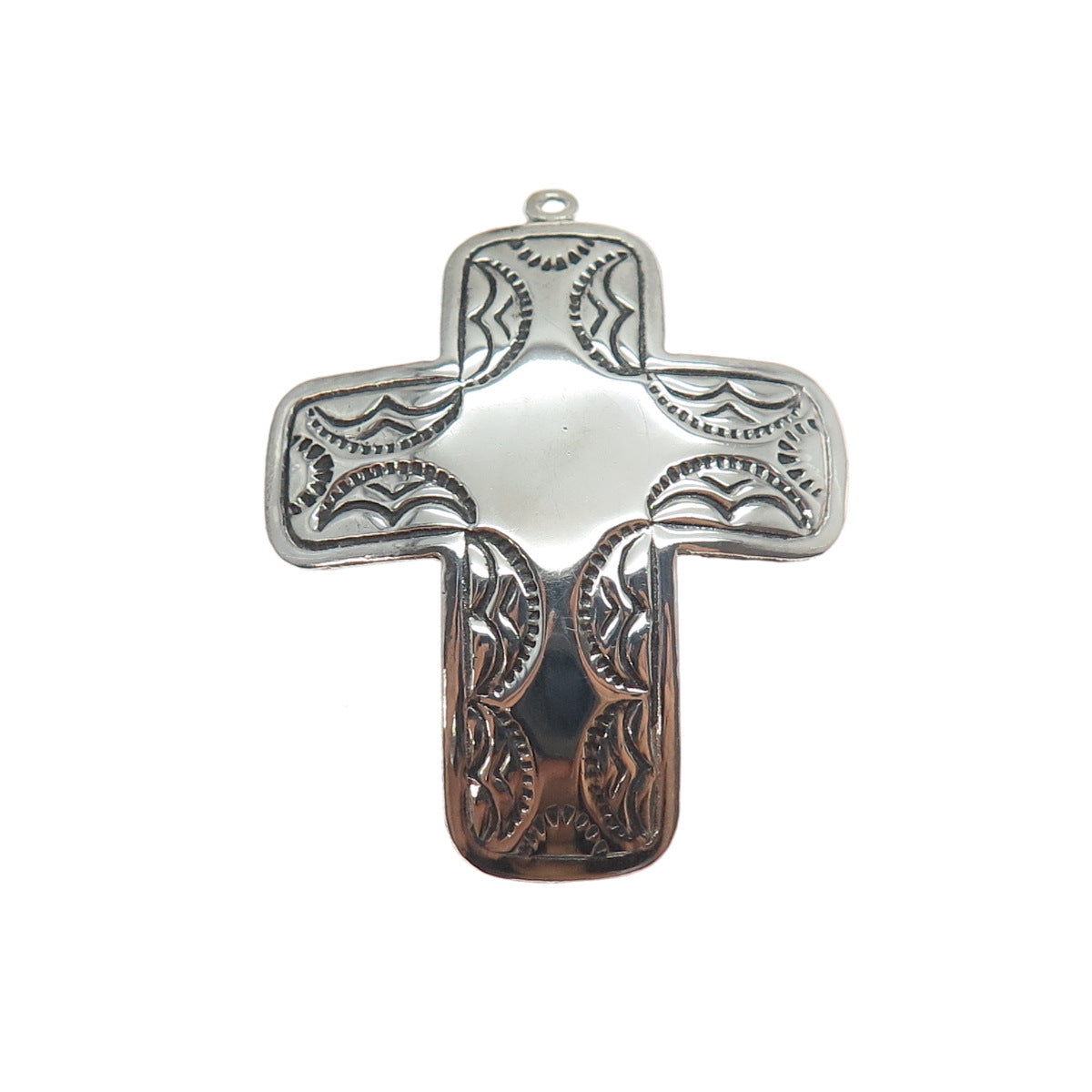 SIDNEY EVAN 925 Sterling Silver Vintage Cross Oxidized Charm Pendant