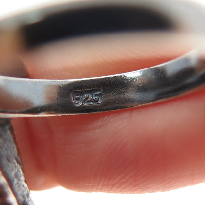 925 Sterling Silver Vintage Starfish Oxidized Ring Size 6.5