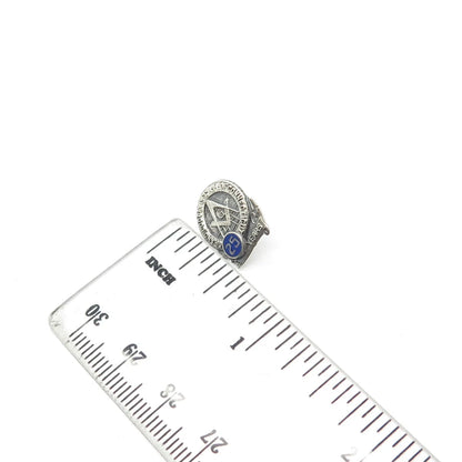925 Sterling Silver Enamel Vintage 25 Years Grand Lodge A.F. & A.M. of CT Pin