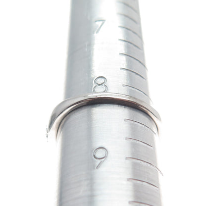 CHUCK CLEMENCY 925 Sterling Silver Real Round-Cut Diamond Ring Size 8.25