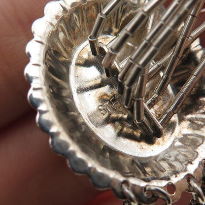 Old Pawn 925 Sterling Silver Vintage Azurite Concho Liquid Chain Necklace 20"