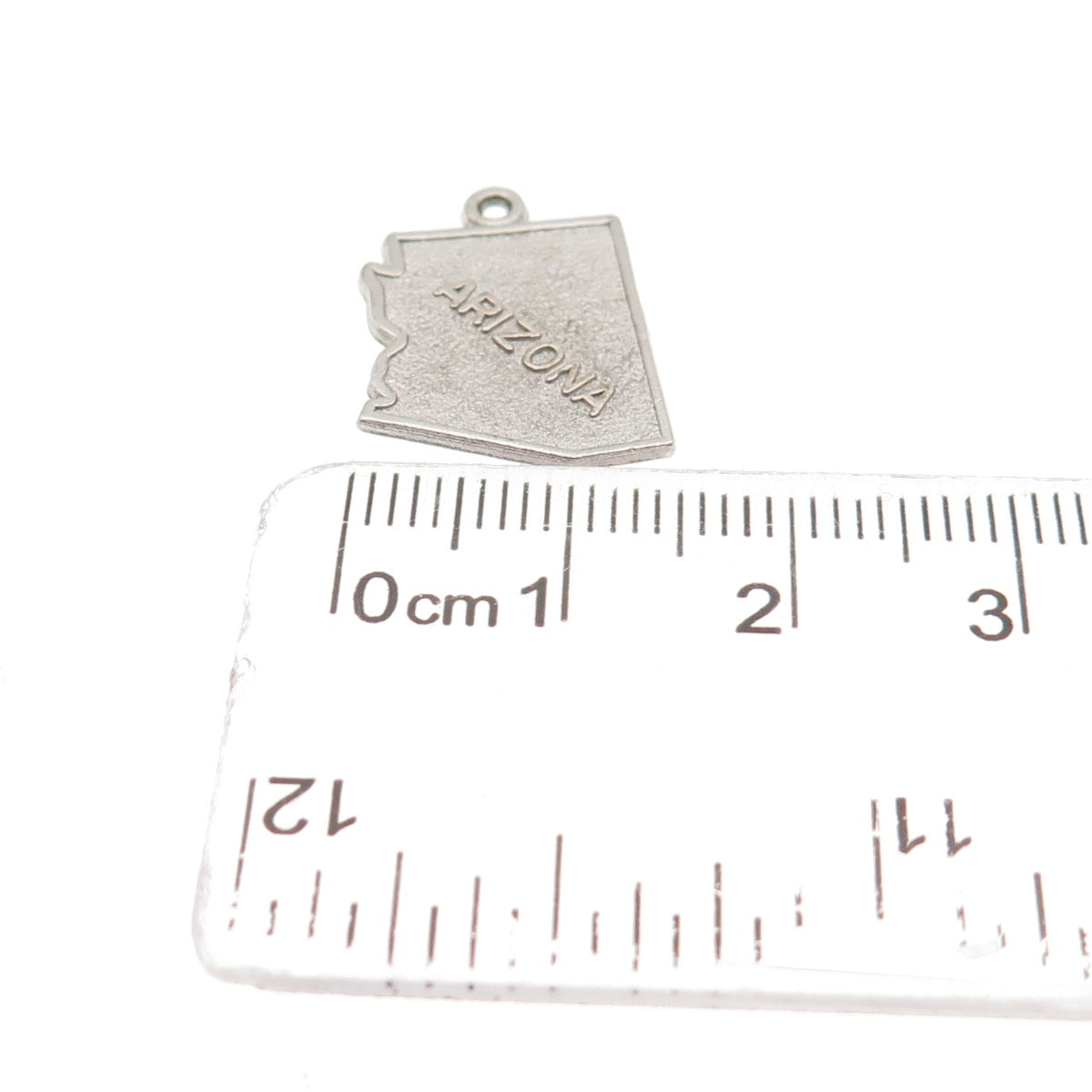 Rembrandt RQC 925 Sterling Silver Vintage Arizona State Map Mini Charm Pendant